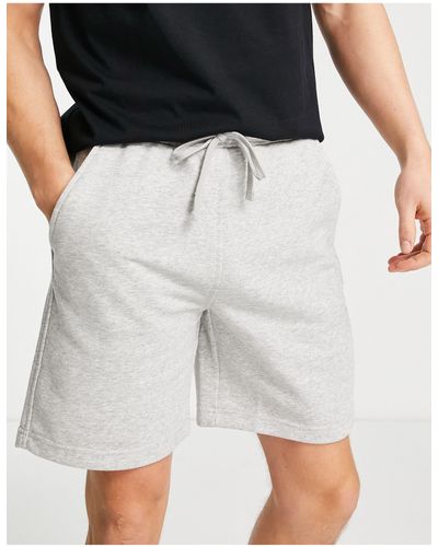 Pull&Bear Basic Jersey Shorts - Gray