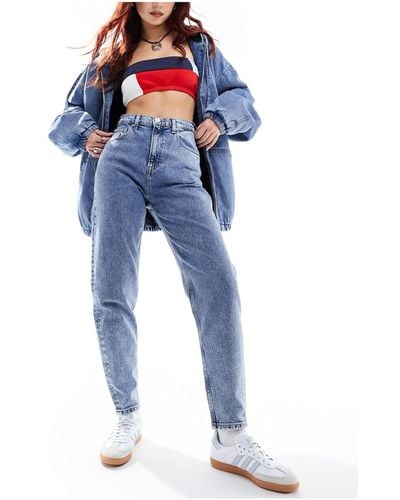 Tommy Hilfiger Ultra High Tapered Mom Jeans - Blue