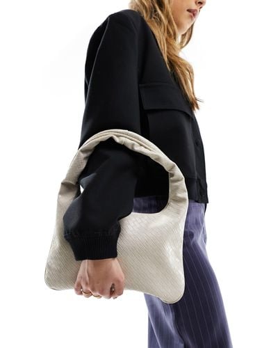 ASOS Weave Loop Handle Shoulder Bag - Black
