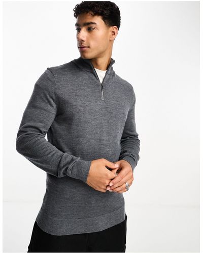 Calvin Klein – merino-pullover - Grau