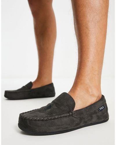 Polo Ralph Lauren Declan - chaussons style mocassins - anthracite - Noir