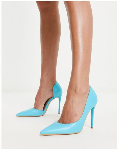 Truffle Collection Pointed Stiletto Heels - Blue