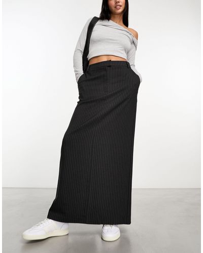 ASOS Column Maxi Skirt With Split - Black