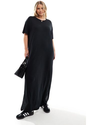 Noisy May Maxi T-shirt Dress - Black