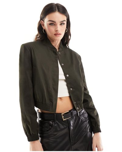 ASOS Tailored Bomber Jacket With Strong Shoulder - Black