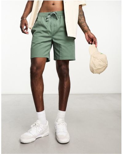 Only & Sons Pull On Twill Shorts - Green
