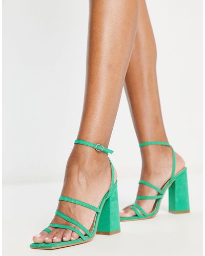 EGO Exclusive Octavia Block Heel Sandals - Green