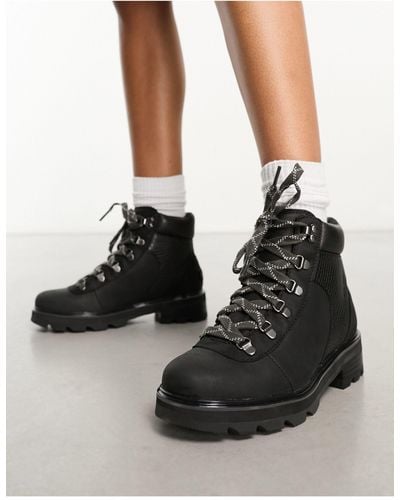 Sorel Lennox Hiker Lace Up Boots - Black