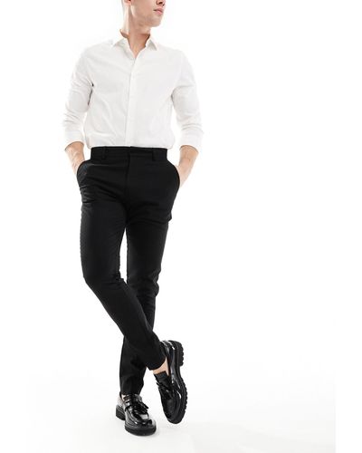 ASOS Smart Skinny Fit Trousers - Black