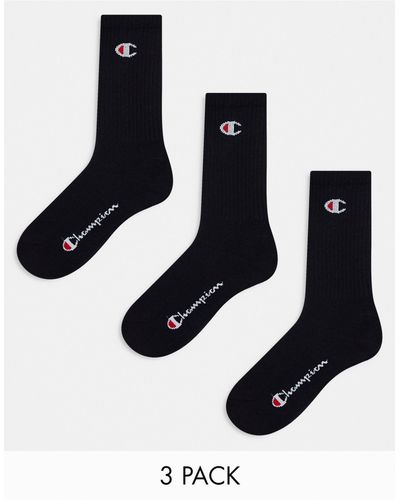 Champion – 3er-pack crew-socken - Schwarz