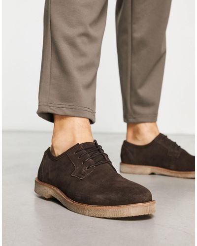 ASOS Derby Lace Up Shoes - Brown