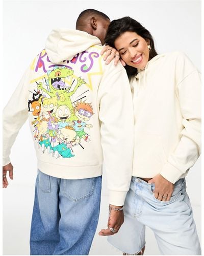 ASOS Unisex License Oversized Hoodie With Rugrats Back Print - Blue