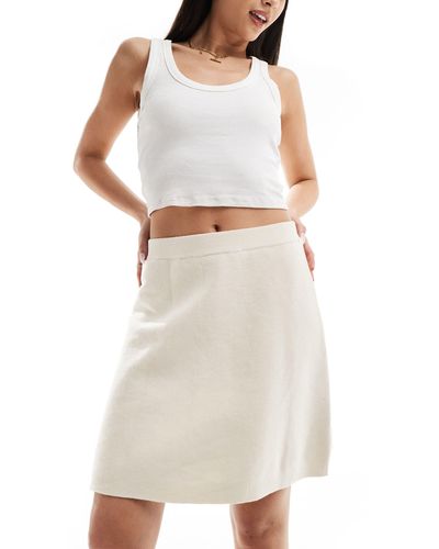 SELECTED Femme Knitted Skirt - Natural