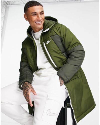 Nike Legacy Therma-fit Insulated Long Parka Coat - Green