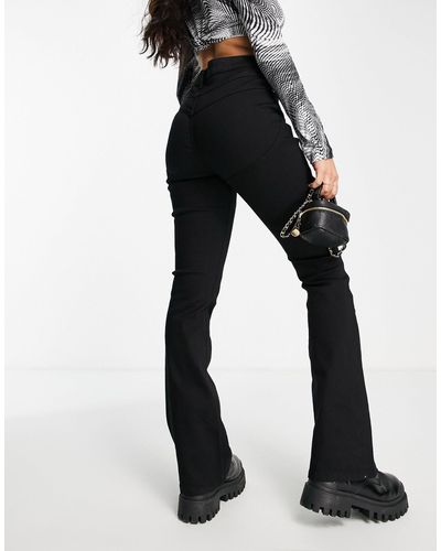 ASOS Jeans a zampa modellanti elasticizzati neri - Nero