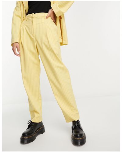 Monki Co-ord Tapered Pants - Yellow