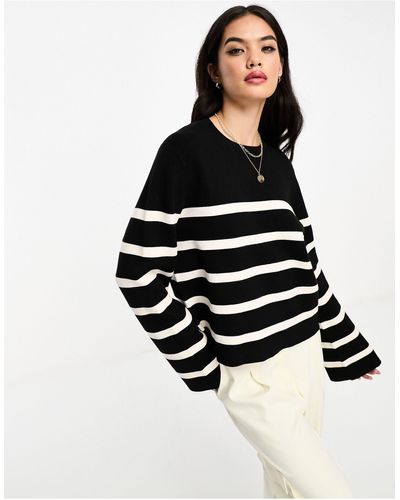 & Other Stories Jersey y blanco a rayas - Negro