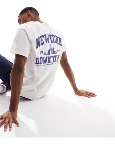 New Look T-shirt imprimé « new york downtown » - Blanc