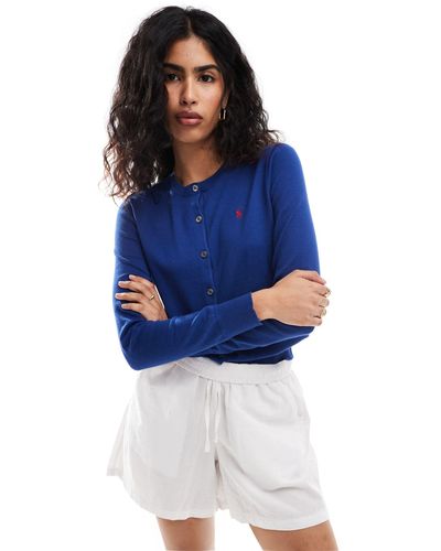 Polo Ralph Lauren – strickjacke aus pima-baumwolle - Blau