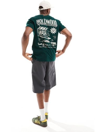 Hollister T-shirt décontracté avec imprimé destination au dos - foncé - Vert