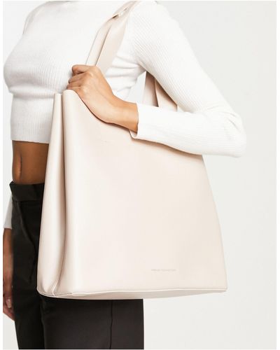French Connection Tote Met Structuur - Naturel