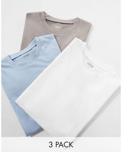 ASOS 3 Pack T-shirts - Blue