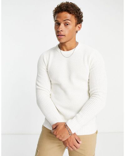 Jack & Jones Essentials Chunky Knitted Sweater - White