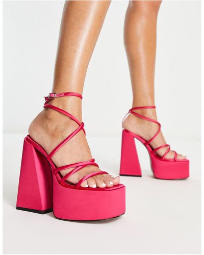 ASOS Nutcracker Extreme Platform Heeled Sandals - Pink