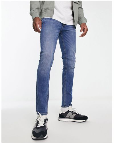 Jack & Jones Intelligence - liam - jeans skinny lavaggio medio - Blu