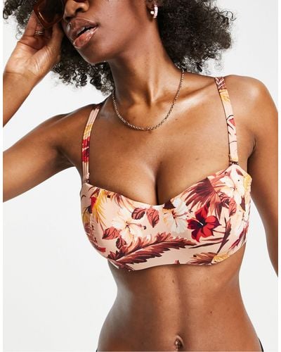 Figleaves Fuller Bust Moulded Cup Strapless Bikini Top - Brown