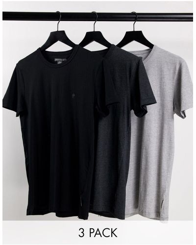 French Connection Tall - Set Van 3 T-shirts - Zwart