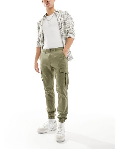 Jack & Jones Cargo Trousers With Cuff - Green