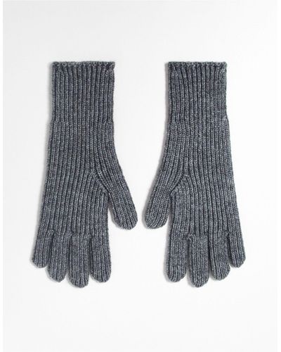 ASOS Grofgebreide, Geribbelde Handschoenen - Blauw