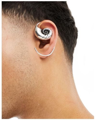 ASOS Shell Design Ear Cuff - Black