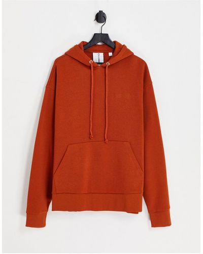 Collusion Embroidered Logo Hoodie - Orange