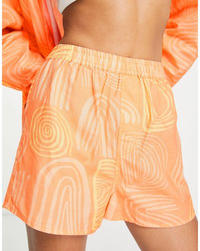 Damson Madder Boycie Shorts - Orange