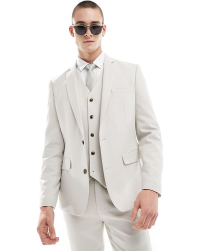ASOS Slim Suit Jacket - White