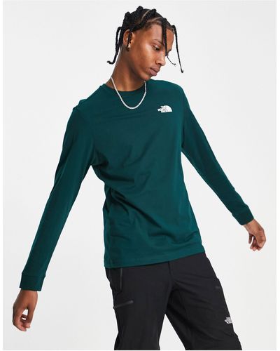 The North Face Simple Dome - T-shirt Met Lange Mouwen - Groen