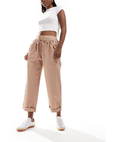 ASOS Straight Leg Trousers With Double Layer Detail - White