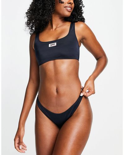 Tommy Hilfiger Jeans - crop top bikini - Nero