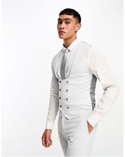 ASOS Wedding Super Skinny Suit Waistcoat - Gray
