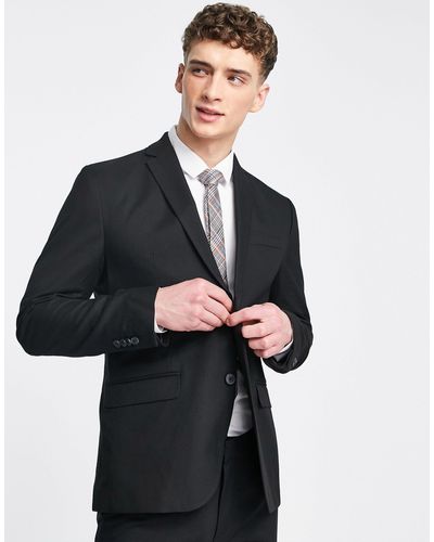 New Look Skinny Suit Jacket - Black