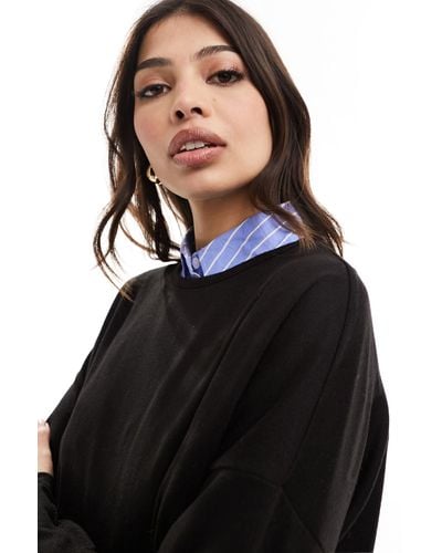 New Look Long Sleeve Knitted Top - Black
