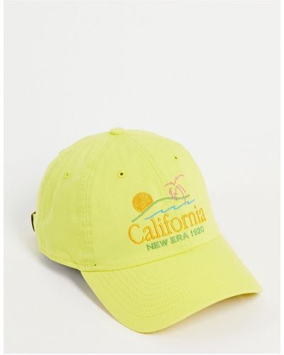 KTZ 9twenty - cappello unisex con visiera con scritta "california" - Giallo