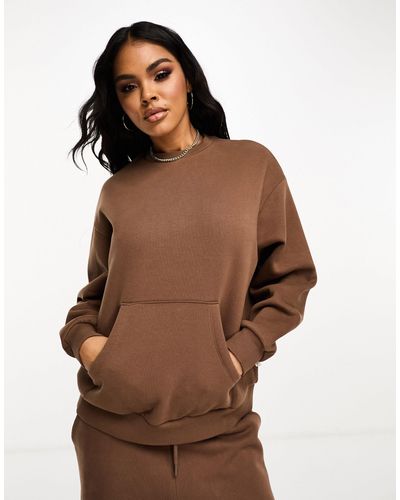 Chelsea Peers Mix&match Oversized Sweatshirt - Brown