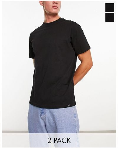 Pull&Bear Set Van 2 Eenvoudige T-shirts - Zwart