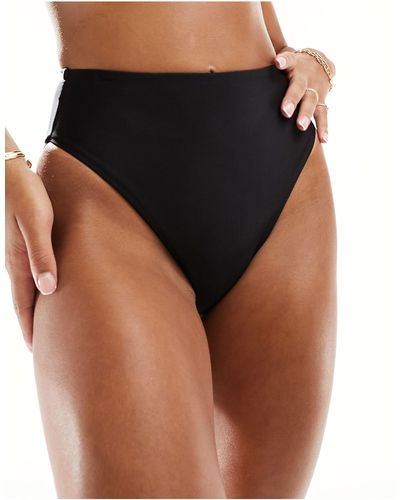 ASOS Mix And Match Ultra Smoothing High Leg High Waist Bikini Bottom - Black