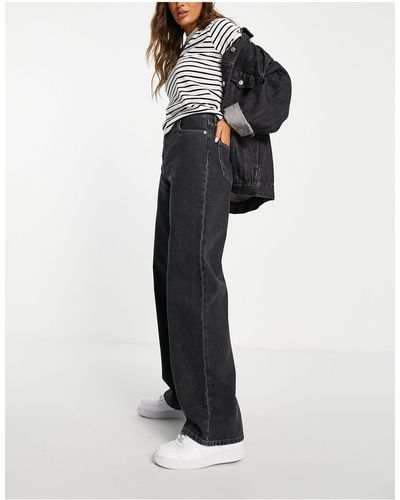 Calvin Klein Ruimvallende Jeans Met Hoge Taille - Wit