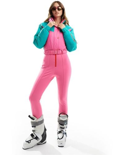 ASOS 4505 – skianzug im colourblock-design - Pink