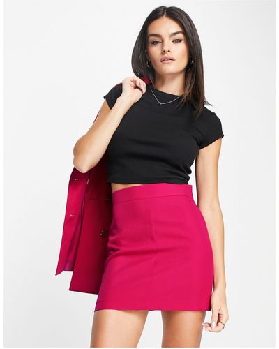ASOS Tailored Mini Suit Skirt - Pink